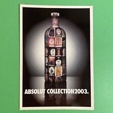 Cartolina pubblicitaria vintage Absolut vodka Promocard Absolut collection 2003