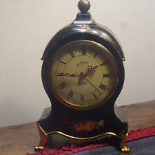 Orologio pendola Schmid sveglia in bachelite con inserti floreali anni 40 musica