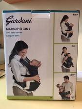 GIORDANI Marsupio 3 in 1 Porta bimbi Zaino Fascia bimbo Neonato