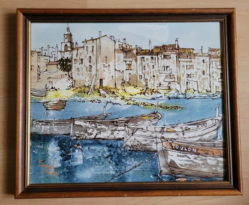 Tableau huile sur toile de - **,