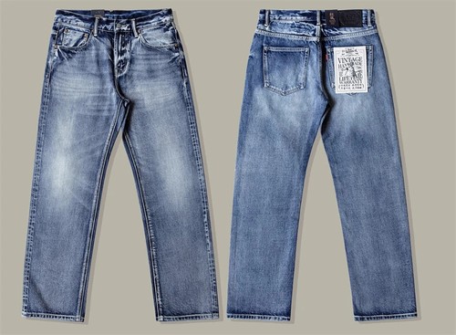 Jeans uomo rosso tornado blu - jeans,