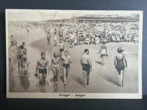 Cartolina viareggio spiaggia - cartolina,