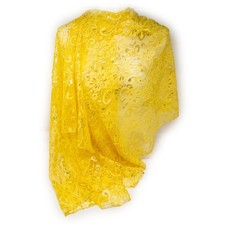 Stola donna gialla pizzo