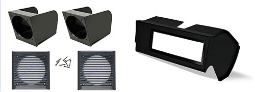 Mascherina stereo box - +,