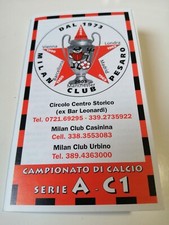 Calendario Partite Calcio Milan Club Pesaro No Ultras Curva Sciarpa Adesivo...