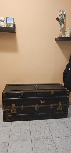 Antico baule con - , cassetti