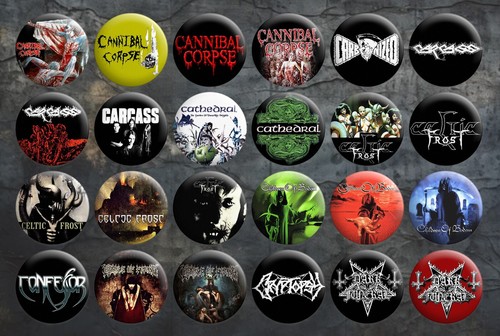 Death black doom - metal, pins