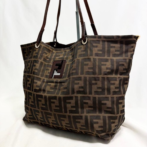 Borsa fendi zucca marrone logo - fendi,