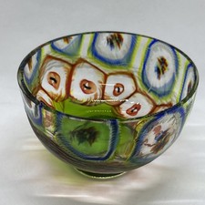 Murrine Murrini vintage fuse Murano grande studio artistico ciotola vetro firmata