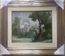 LEONARDO DE MAGISTRIS  paesaggio Romano "(50x40) olio su tela.1993