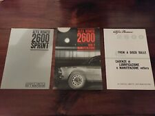Alfa Romeo 2600 Libretto Uso E