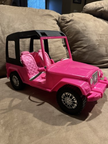 Barbie jeep mattel rosa - barbie,