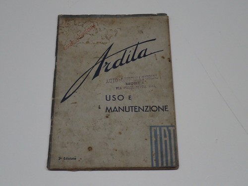 Fiat ardita libretto uso - ardita,