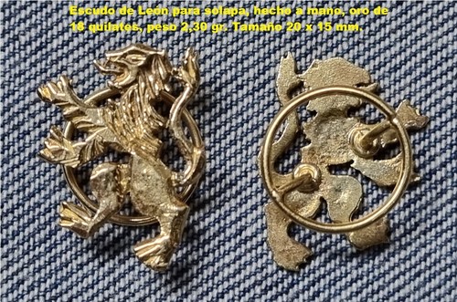 Scudo lembo leone oro 18 - leone,