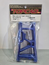 2 BRACCETTI POSTERIORI INFERIORI PER KYOSHO INFERNO 7.5 IN ALLUMINIO BLU TOPCAD
