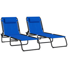 Set Due Lettini Prendisole Blu