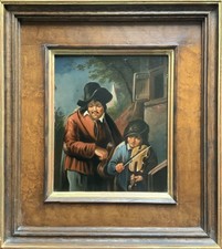Antico dipinto ritratto olio