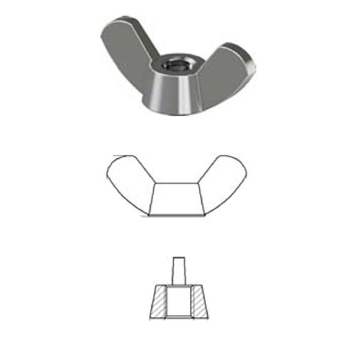 Dadi inox mare aletta - mare,