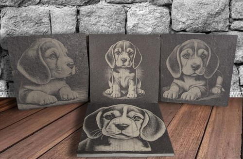 Beagle sottobicchiere ardesia - sottobicchiere,