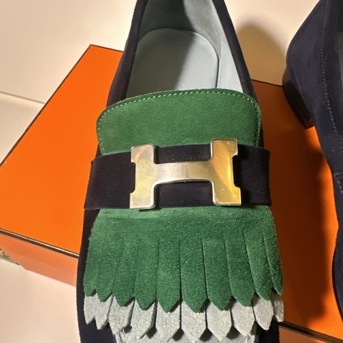 Mocassino hermes scamosciato - hermes,