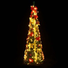 Albero di Natale Artificiale Pop-up con 50 LED Verde 120 cm