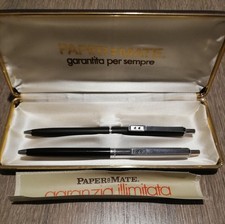2Penne Papermate sfera anni '70/80 made in USA con cofanetto originale e garanz