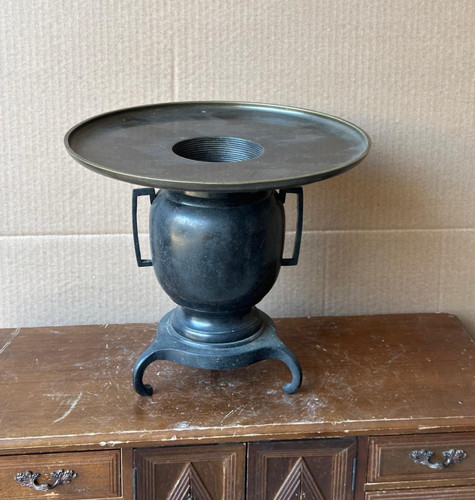 Vaso treppiede patina - , bronzo