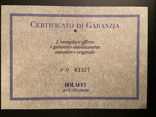 Certificato bolaffi banconota - bolaffi,