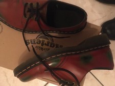 dr.martens 40 scarpe unisex bordeaux e verde praticamente nuove 