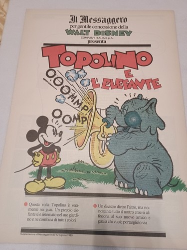 Topolino elefante fumetto - topolino,