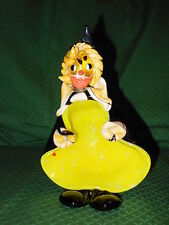 Pagliaccio svuotatasche Murano h. cm. 20  Multicoloured Murano glass clown V2 ^