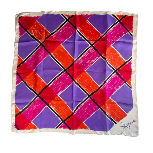 Sciarpa seta geometrica - sciarpa,