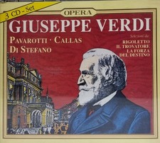 3 CD Set OPERA VERDI Pavarotti Callas Di Stefano Rigoletto Trovatore Forza Desti
