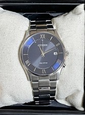 Orologio Citizen AS1060 54L Eco Drive Radiocomandato Blu Scuro Argento