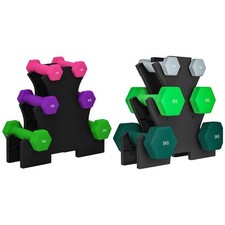 SPORTNOW Set di 6 Manubri con Supporto