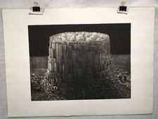 Risho Shigeo "Fossilizzazione del tempo" litografia stampa artistica firmata