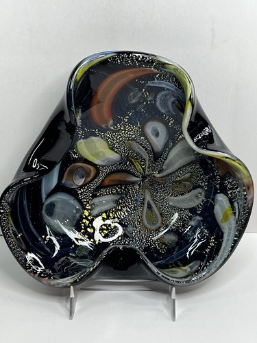 Vassoio ciotola vetro arte