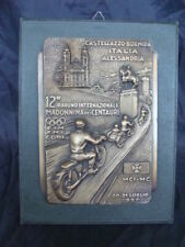 Placca Vespa e Moto 12° rallye internazionale madonnina dei centauri 1957 FMI