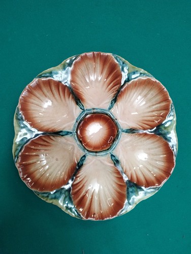 Assiette huîtres ancienne - assiette,
