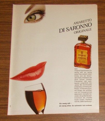 Rara pubblicità amaretto - rara, di