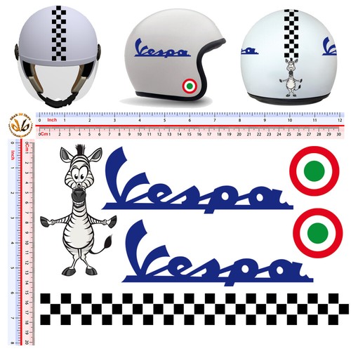 Vespa adesivi casco - , zebra