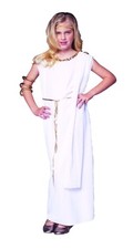 COSTUME TOGA ATHENA BAMBINO GRECO VENERE DEA RAGAZZA ROMANA BAMBINI BIANCO