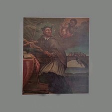 Antico Quadro Olio Su Tela