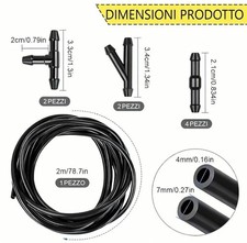 Kit tubo lavavetri auto 6 - 2m, +