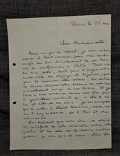 Robbe Grillet LETTERA MANOSCRITTA Manoscritto autografo autograph signed