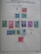 USA 1948-63  one page lot of used stamps with  airmail stamps