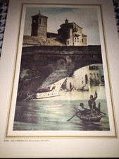 Lotto 8 Stampe su cartoncino di Roma Sparita - E. Roesler Franz - 35cm X 50cm