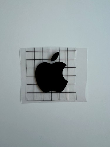 Adesivo logo apple mac nero - apple,