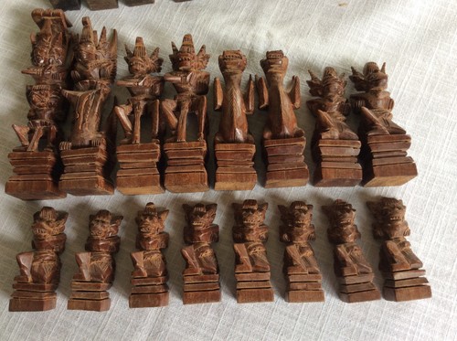 Scacchi legno intagliati a - scacchi, in
