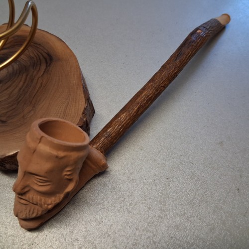 Pipa terracotta con - pipa, in